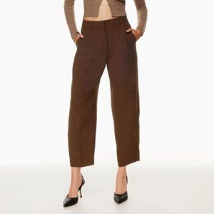 Aritzia Wilfred Carrot Pant in Cognac Brown - Size 0